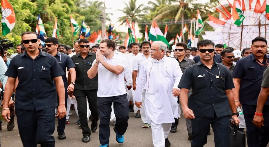 Rahul Gandhi in his Bharat Jodo Yatra