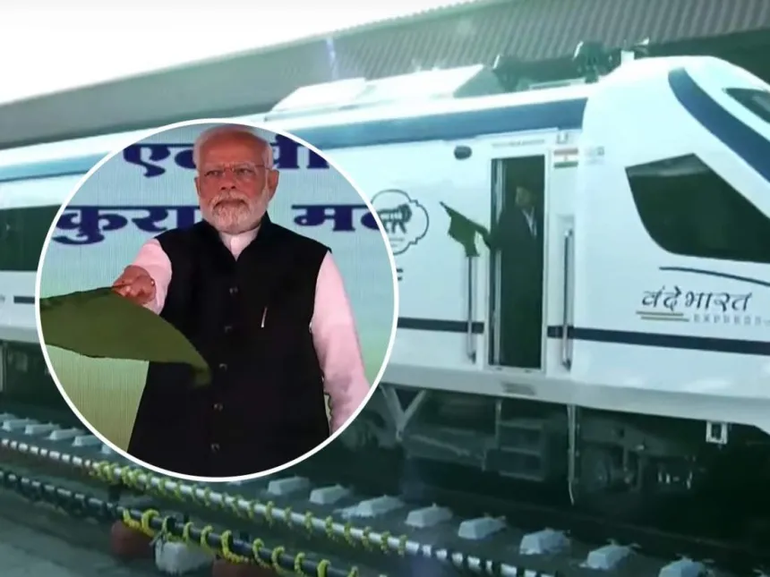 Prime Minister Green Flags Two Vande Bharat Trains in Financial Capital