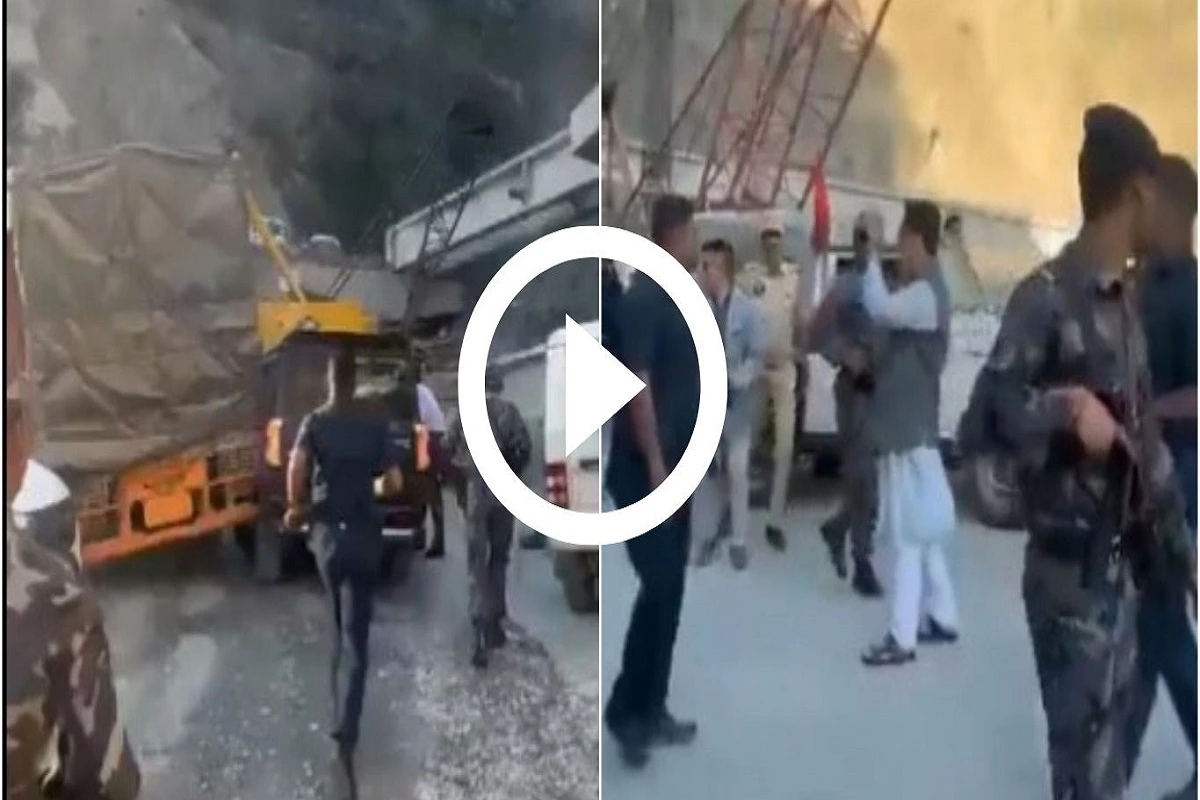 Fully Loaded Truck Hits Union Law Minister Kiren Rijiju’s Car In Jammu And Kashmir, WATCH Here