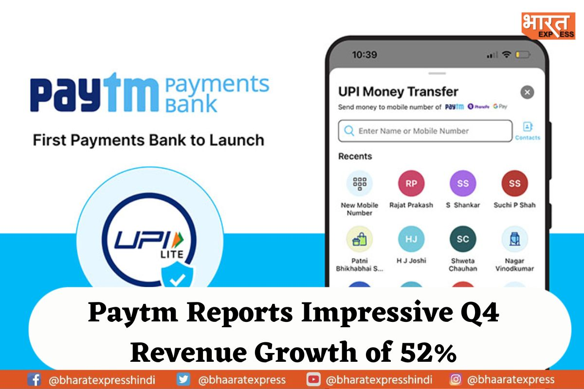 Paytm’s Q4 Results Exceed Expectations, Revenue Up 52% to Rs 2,335 Crore