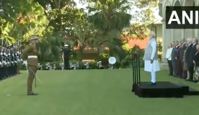 PM Modi Accorded Ceremonial Guard Of Honour At Admiralty House In Sydney