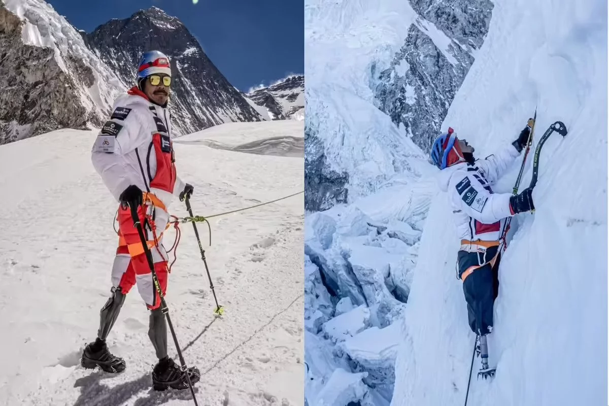 Former Nepalese Soldier Climbs Everest With Prosthetic Legs
