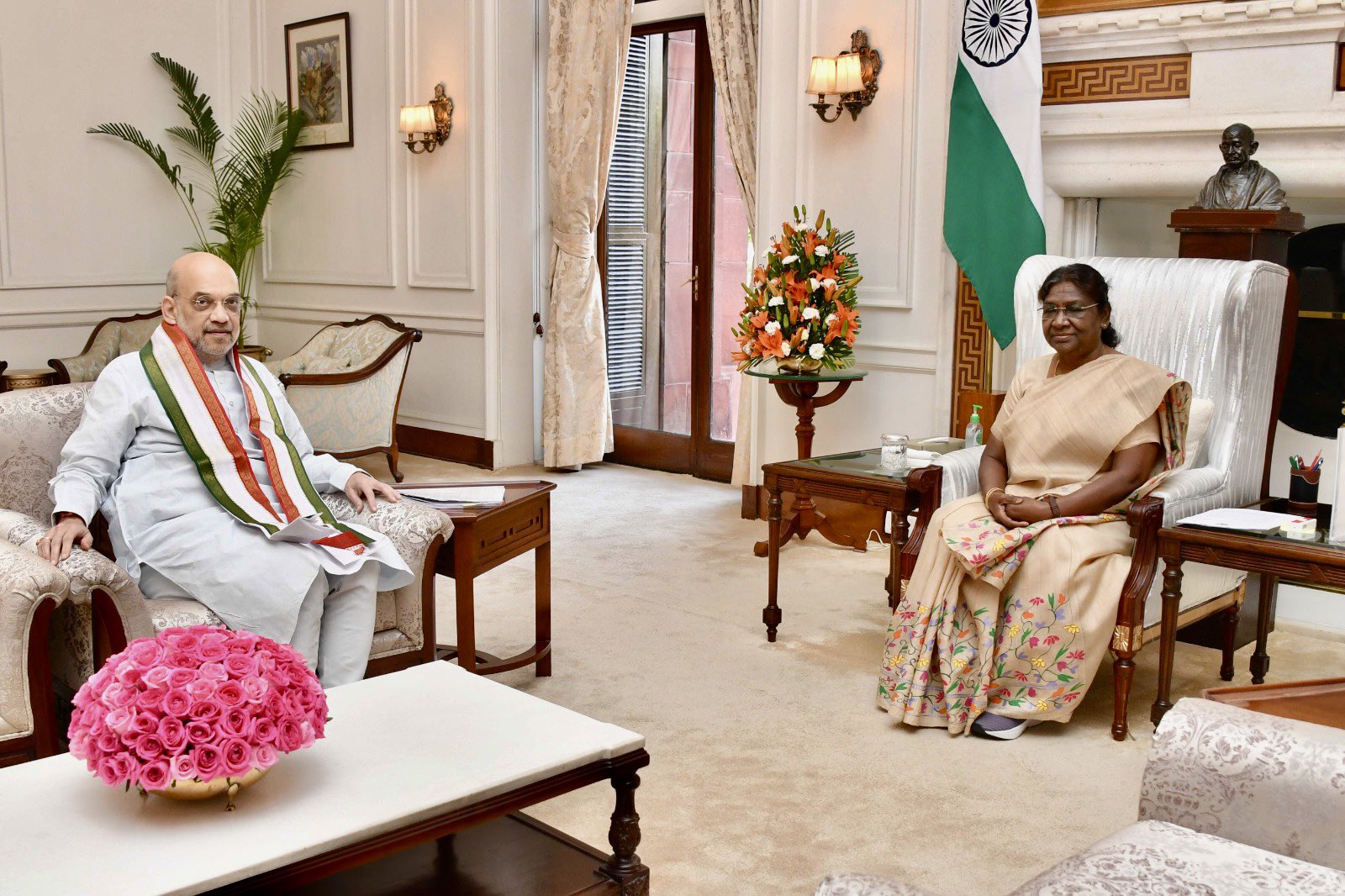 Amit Shah with President Droupadi Murmu