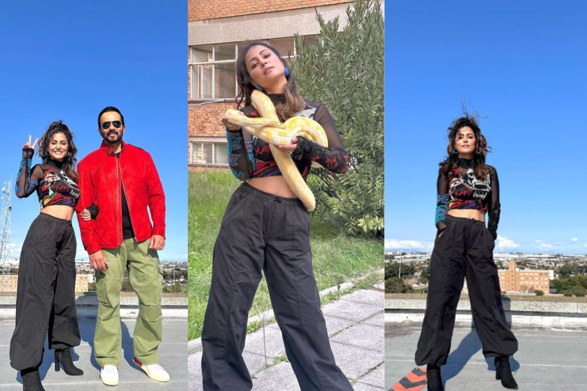 Khatron Ke Khiladi 13: Catch Hina Khan Exuding Dare Devil Vibes While Posing With a Snake in Cape Town