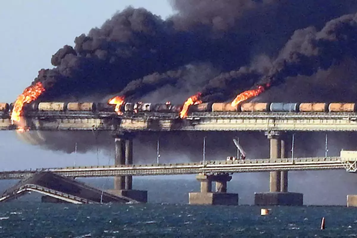 Russia: Ukraine Strike Destroys Bridge Connecting Crimea To South Ukraine