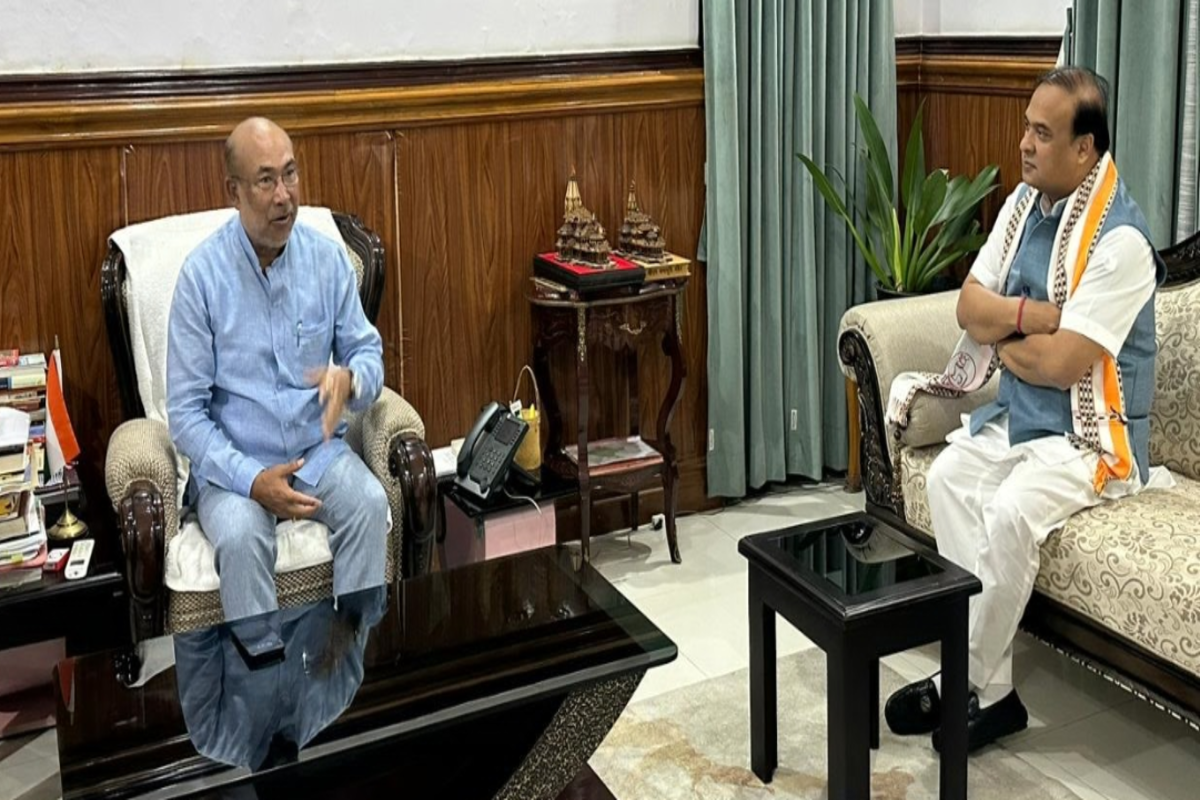 CM Himanta Biswa Sarma Meets Manipur Chief Minister In Imphal