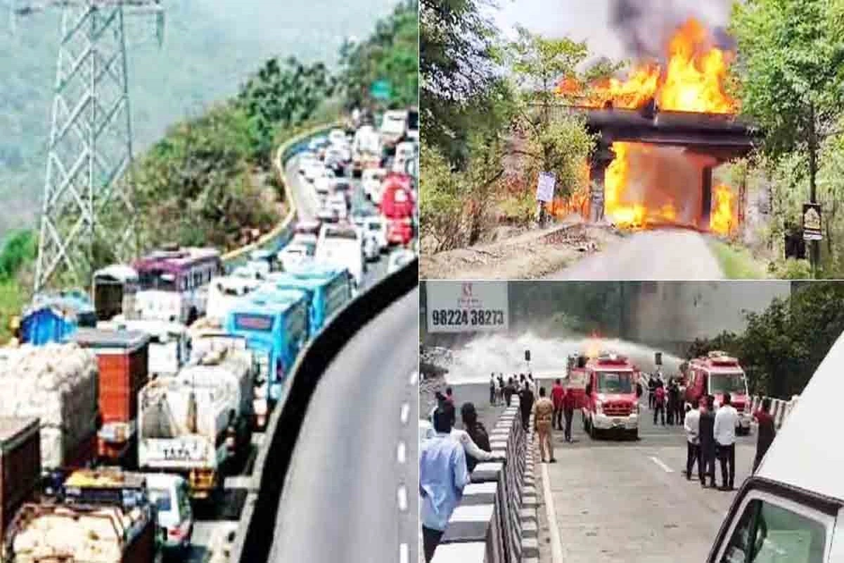 Methanol Tanker Overturns Over Mumbai-Pune Expressway, Engulfs Into Flames Killing 4