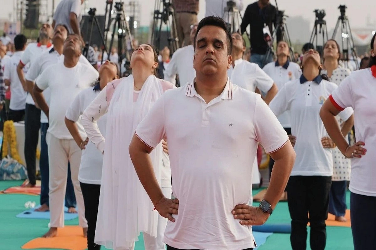More Than One Lakh People Took Part In The Event And Broke The Previous Record: Gujarat Minister Sanghavi On Yoga Day