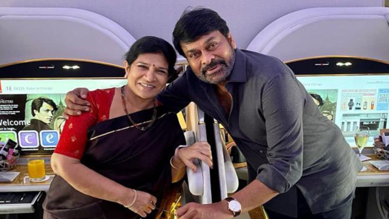 While Travelling With Wife Surekha, Chiranjeevi Gives Glimpse Of Business Class