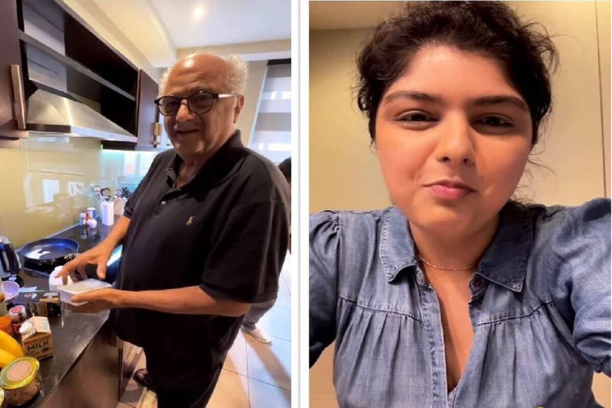 Watch How Janhvi And Khushi Kapoor Reacted When Boney Kapoor Prepared Food For Anshula For First Time