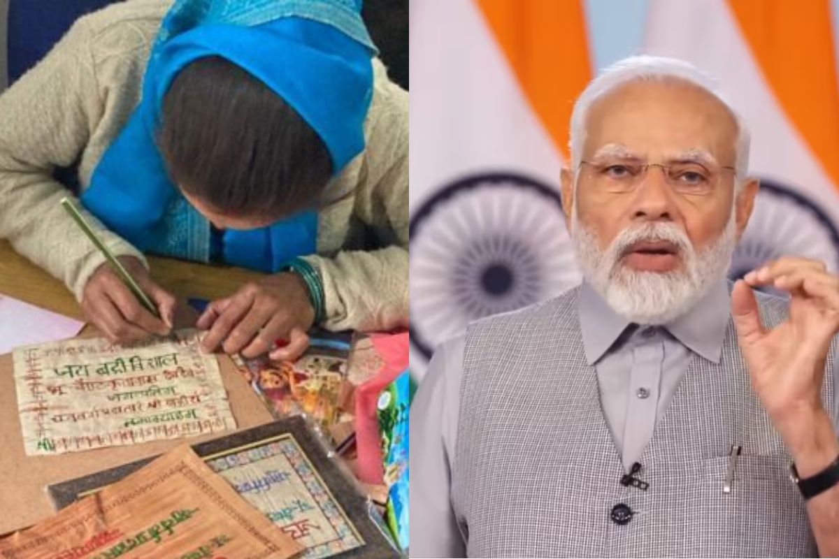 PM Modi Commends Uttarakhand Woman For Developing Bhojpatra Calligraphy During ‘Mann Ki Baat’