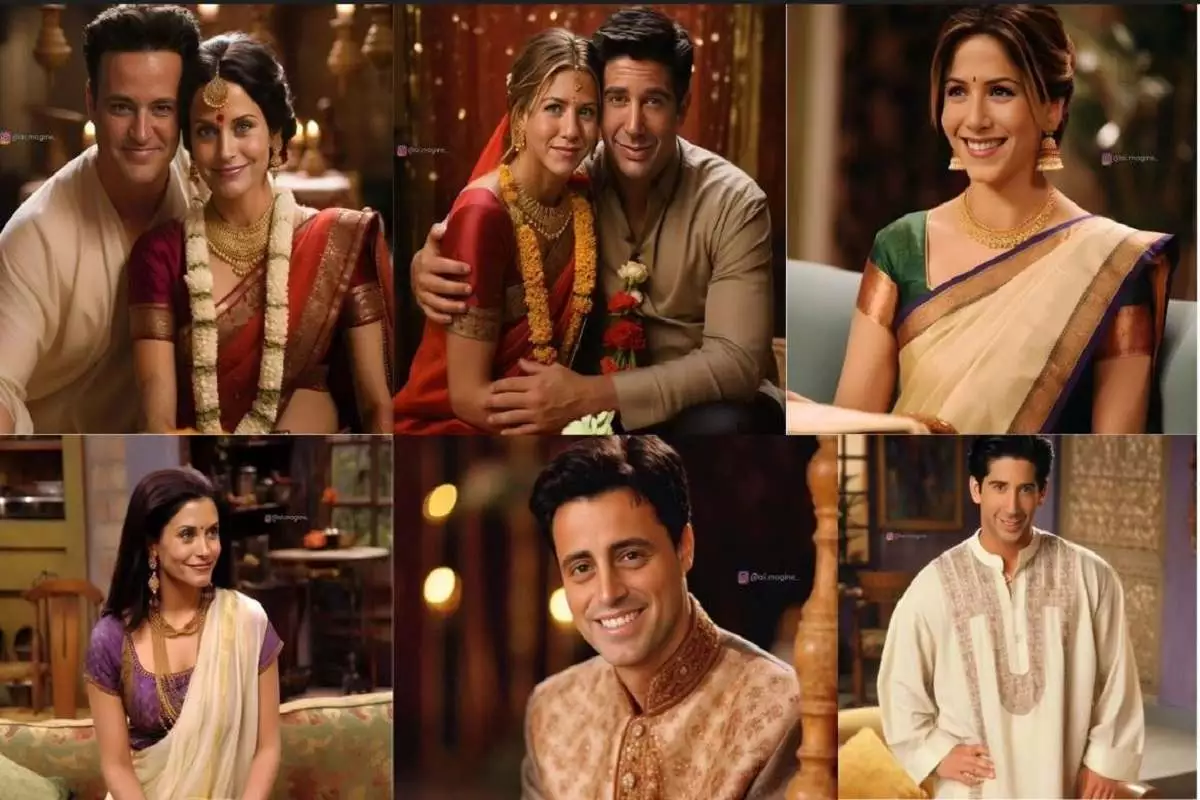 AI-Generated Pictures Of Famous American TV Show ‘Friends’ Stuns The Internet In Indian Ethnic Cloths