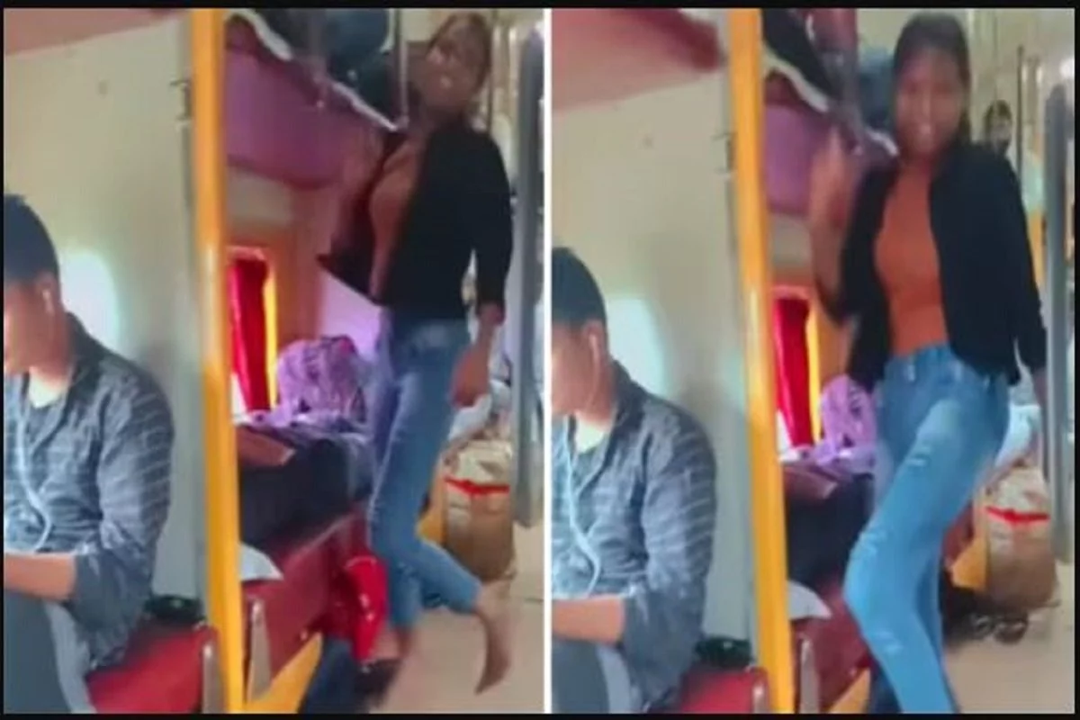 Woman Dance Steps In The Train Breaks Internet, Watch Here