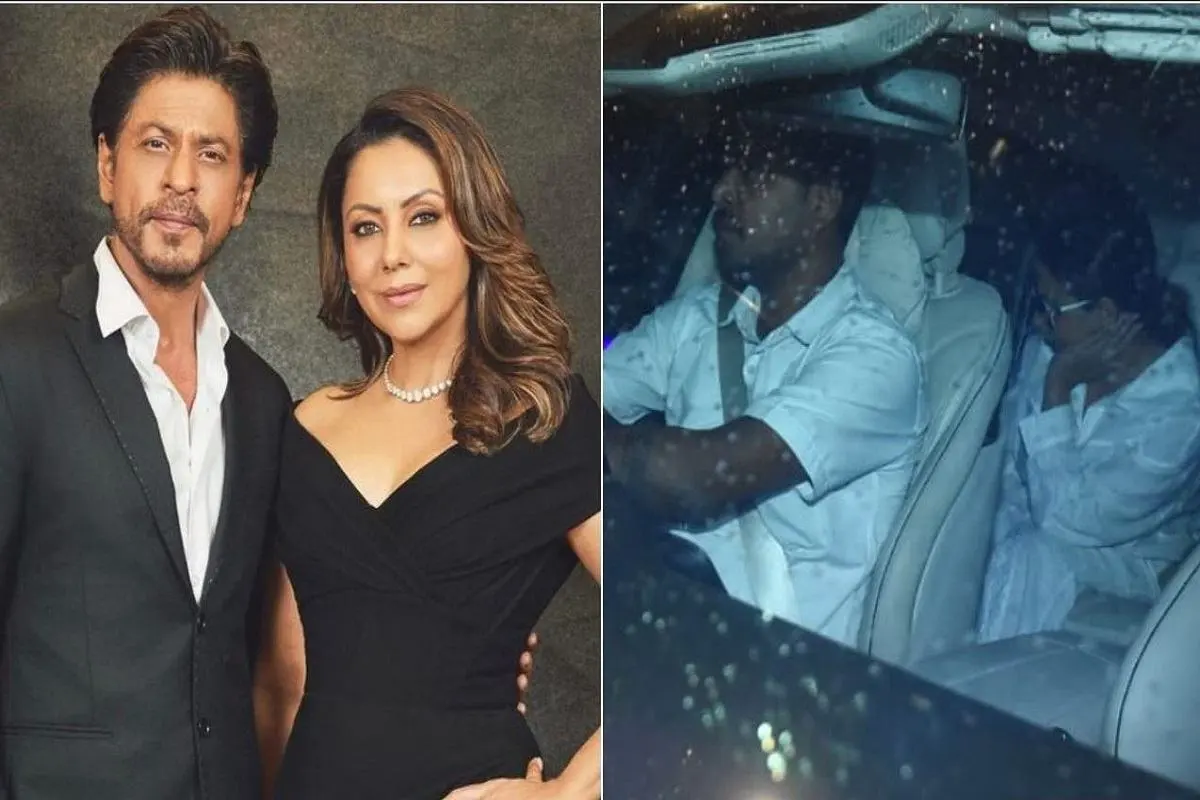 Gauri Khan Avoids The Paparazzi While Shah Rukh Khan Covers His Face As The Power Couple Were Sotted In The City