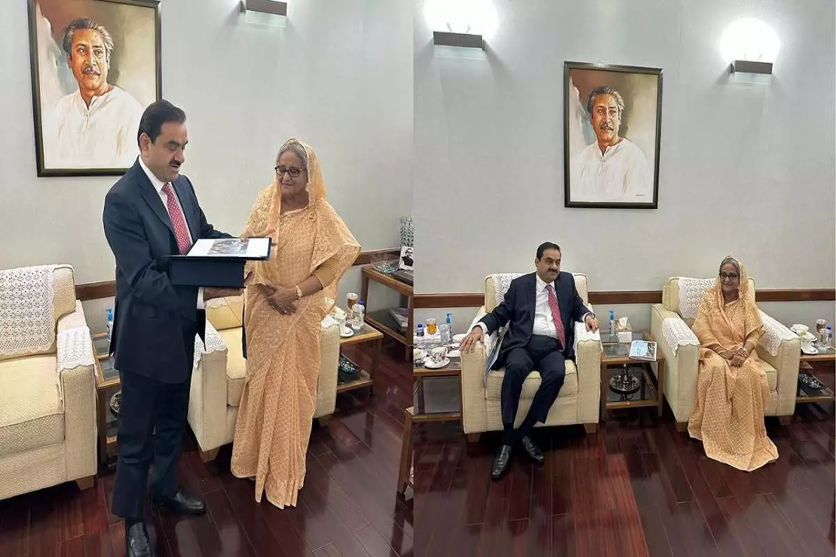 Adani Group Chairman Meets The Prime Minister of Bangladesh Sheikh Hasina