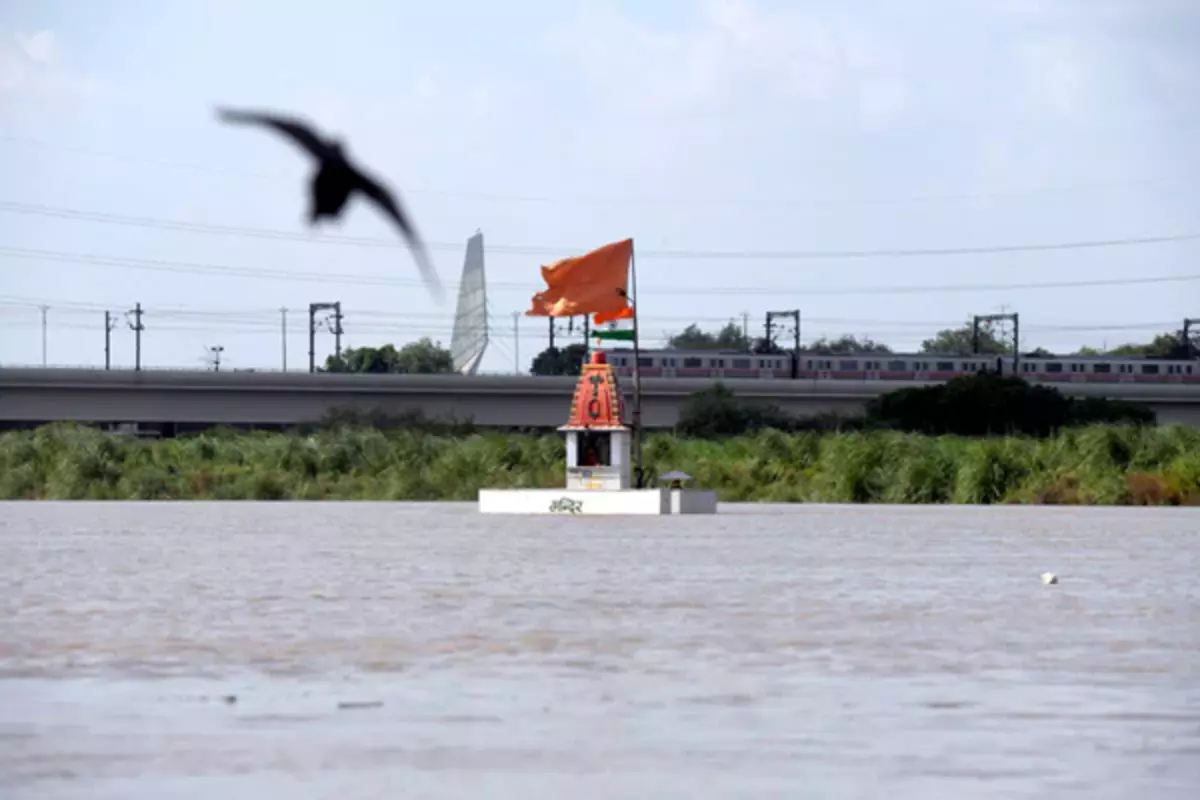 Yamuna River Spills Beyond The Danger Mark Of 206.24 mm In Delhi