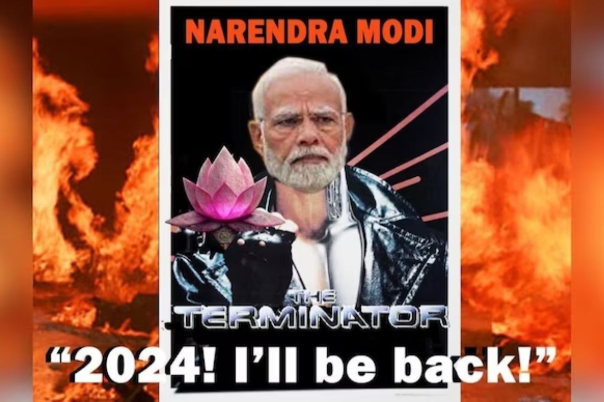 BJP Depicts PM Modi As “The Terminator” In Poster, INDIA Bloc Gears Up For Strategic Mumbai Meeting