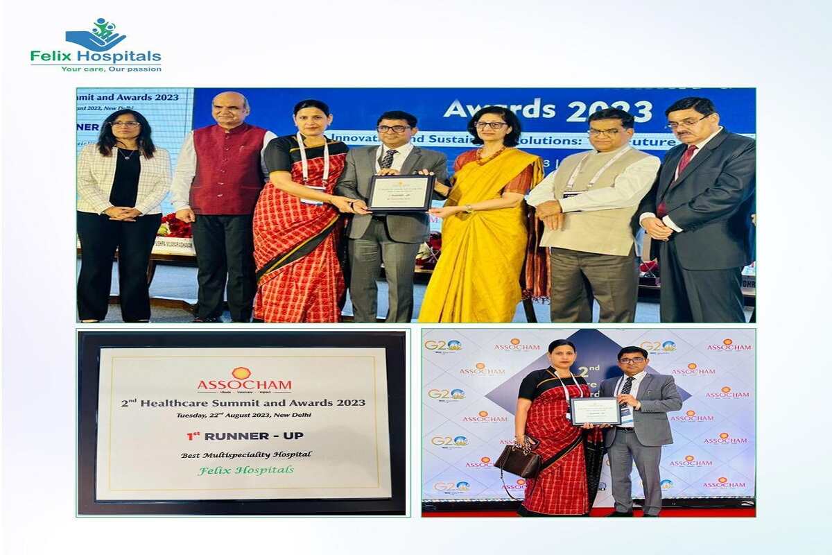 Felix Hospital Honoured With Title Of  Best Multi-Speciality Hospital