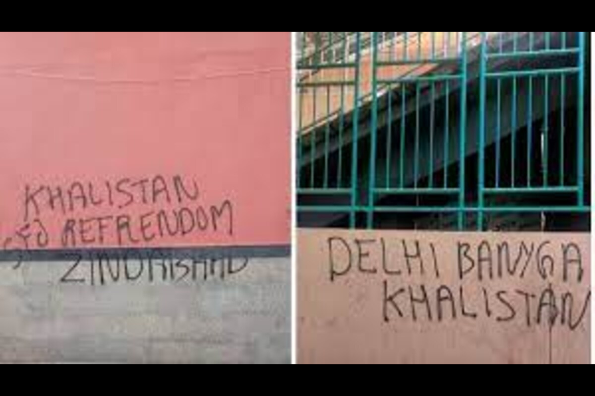 Delhi Police Arrests 2 Khalistanis For Defacing Metro Station Walls With Anti-India Slogans