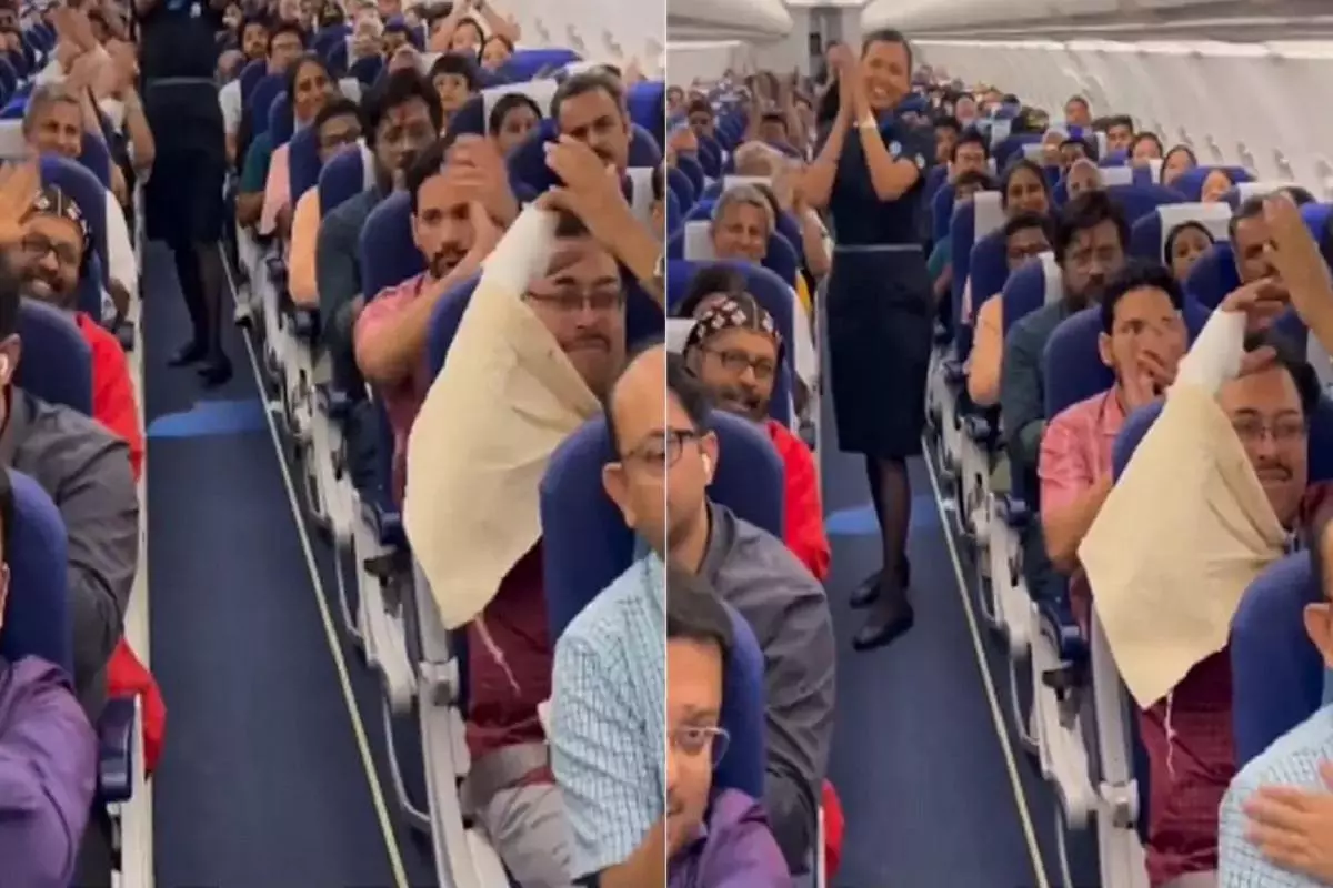 Passengers On IndiGo React As The Pilot Announces Chandrayaan-3’s Mid-Flight Landing