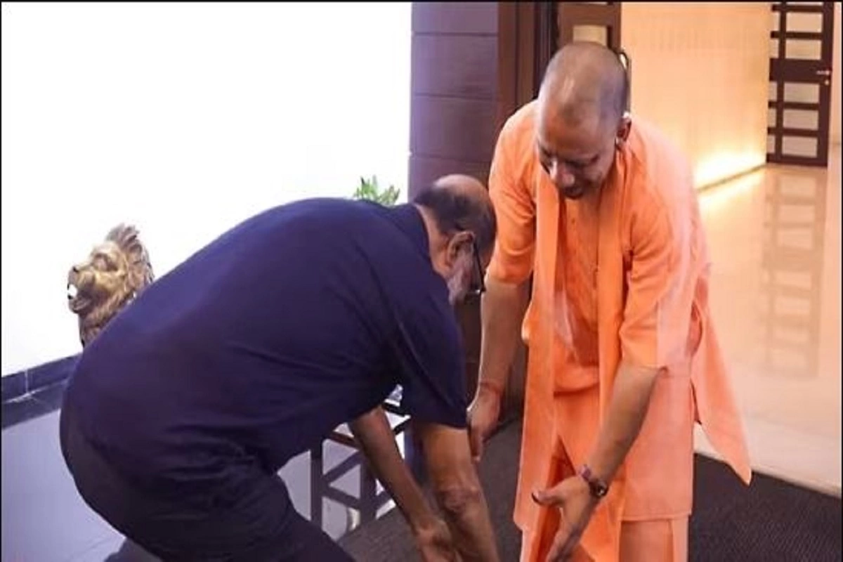 Rajinikanth Touches UP CM Yogi Adityanath’s Feet In Lucknow, Watch Here
