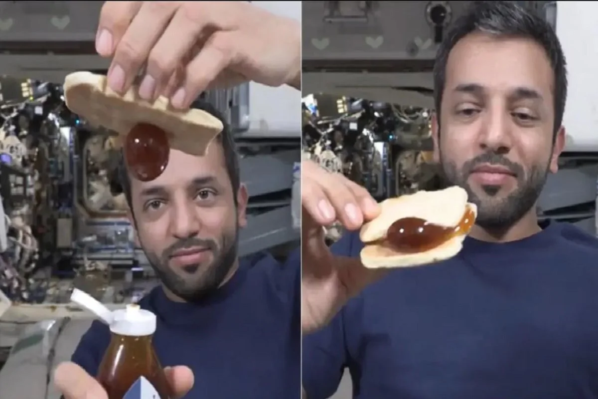 Internet Fascinated by UAE Astronaut’s Honey Sandwich-Eating Technique in Space, Watch Here