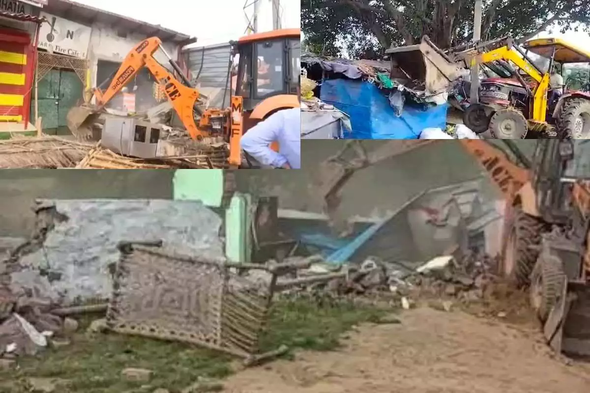 Bulldozer Treatment: Heavy Machinery Raided Over 150 Shanties And 5 Houses In Nuh