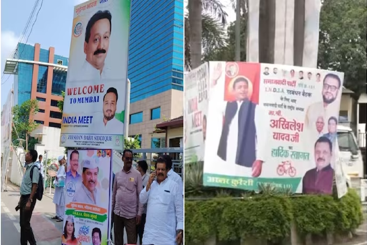 Ahead of INDIA bloc Meet Poster War Commenced In Mumbai