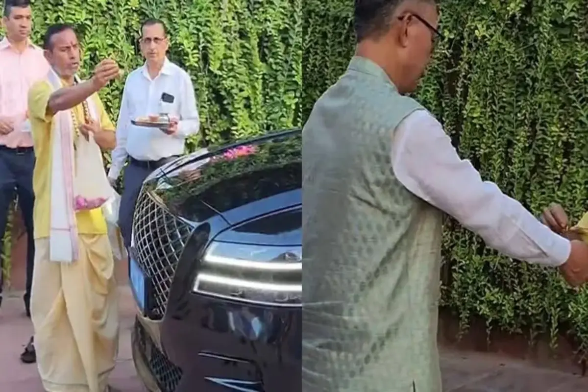 South Korean Ambassador Does ‘Puja’ For His New Car