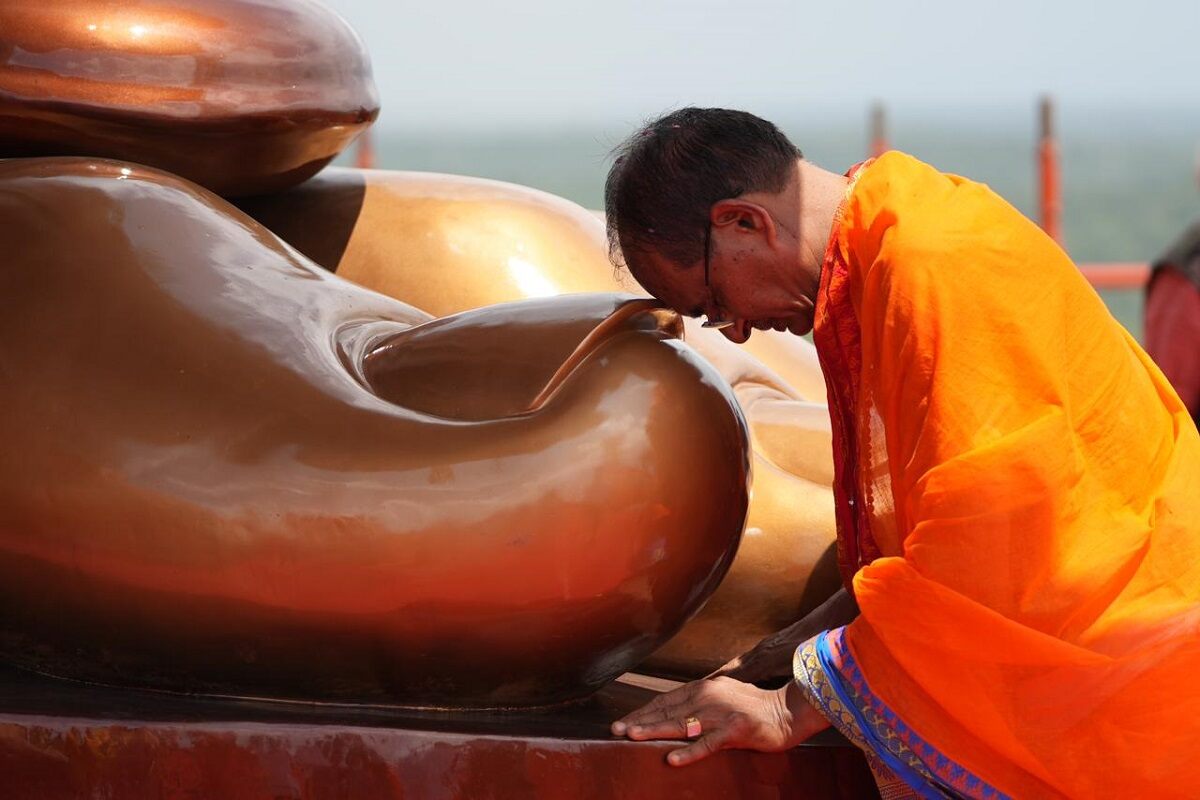 CM Shivraj Singh Chouhan Unveils 108-Foot Adi Shankaracharya Statue In Omkareshwar