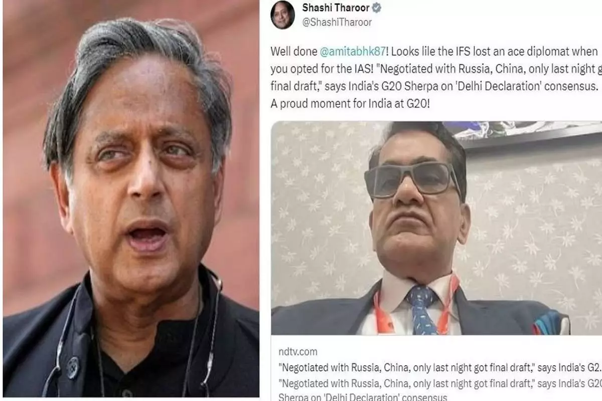 Shashi Tharoor Praises India’s G20 Sherpa After ‘200 hours Of Non-Stop Negotiations’