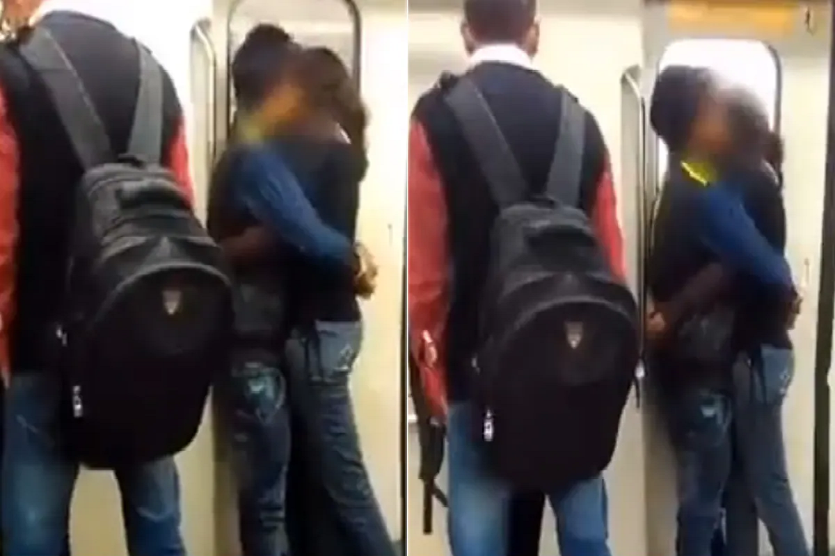 Video Of Couple Kissing On Moving Delhi Metro Goes Viral, Users Outraged