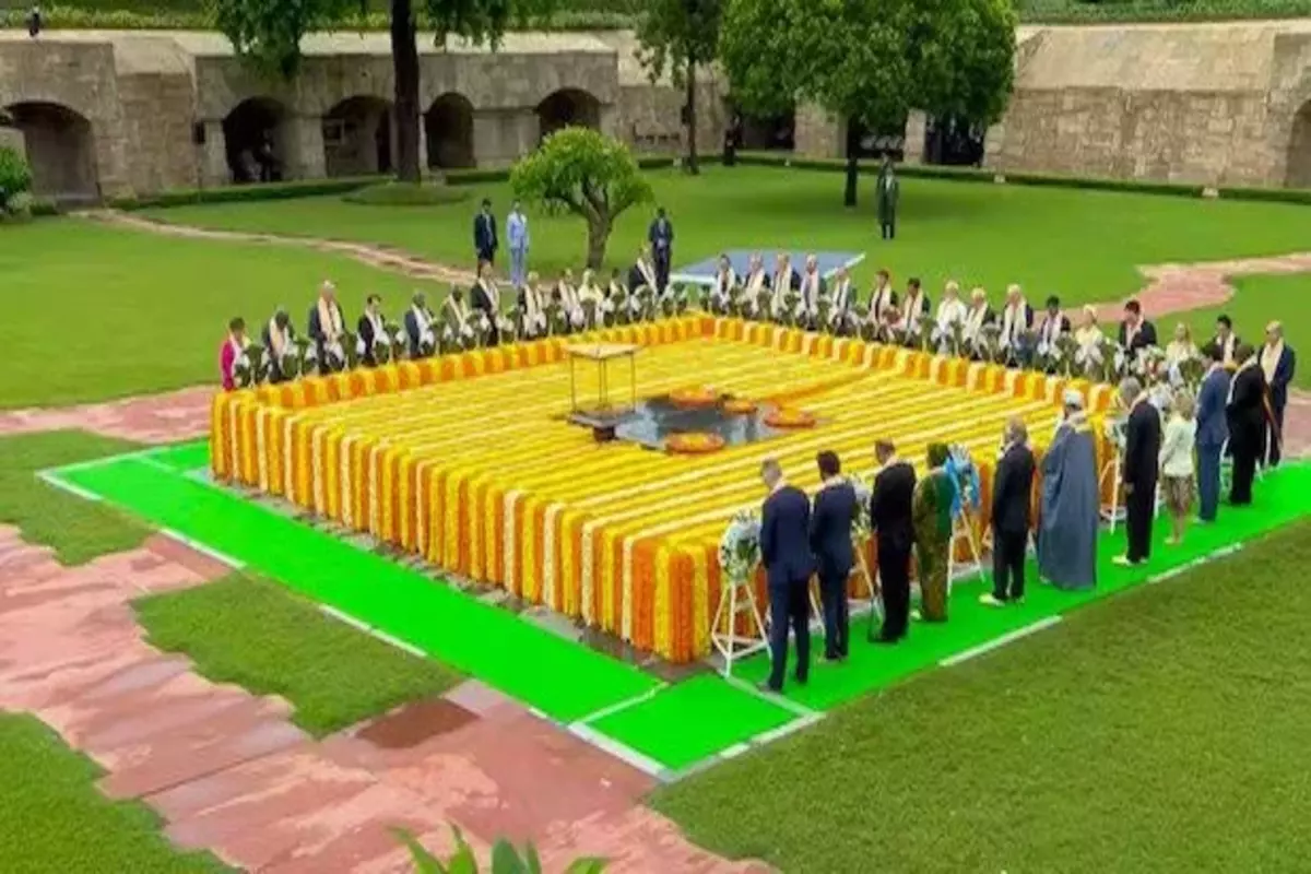 G20 Summit: World Leaders Gather At Rajghat To Pay Tribute To Mahatma Gandhi