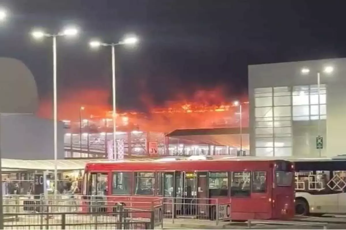 Following A Fire In A Parking Lot, London Luton Airport Suspends All Flights