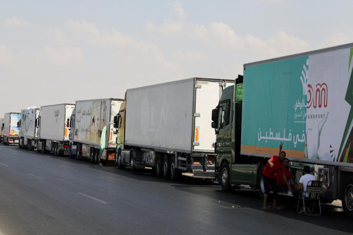 Aid-Carrying Trucks Start Entering Into Gaza Via Rafah Border