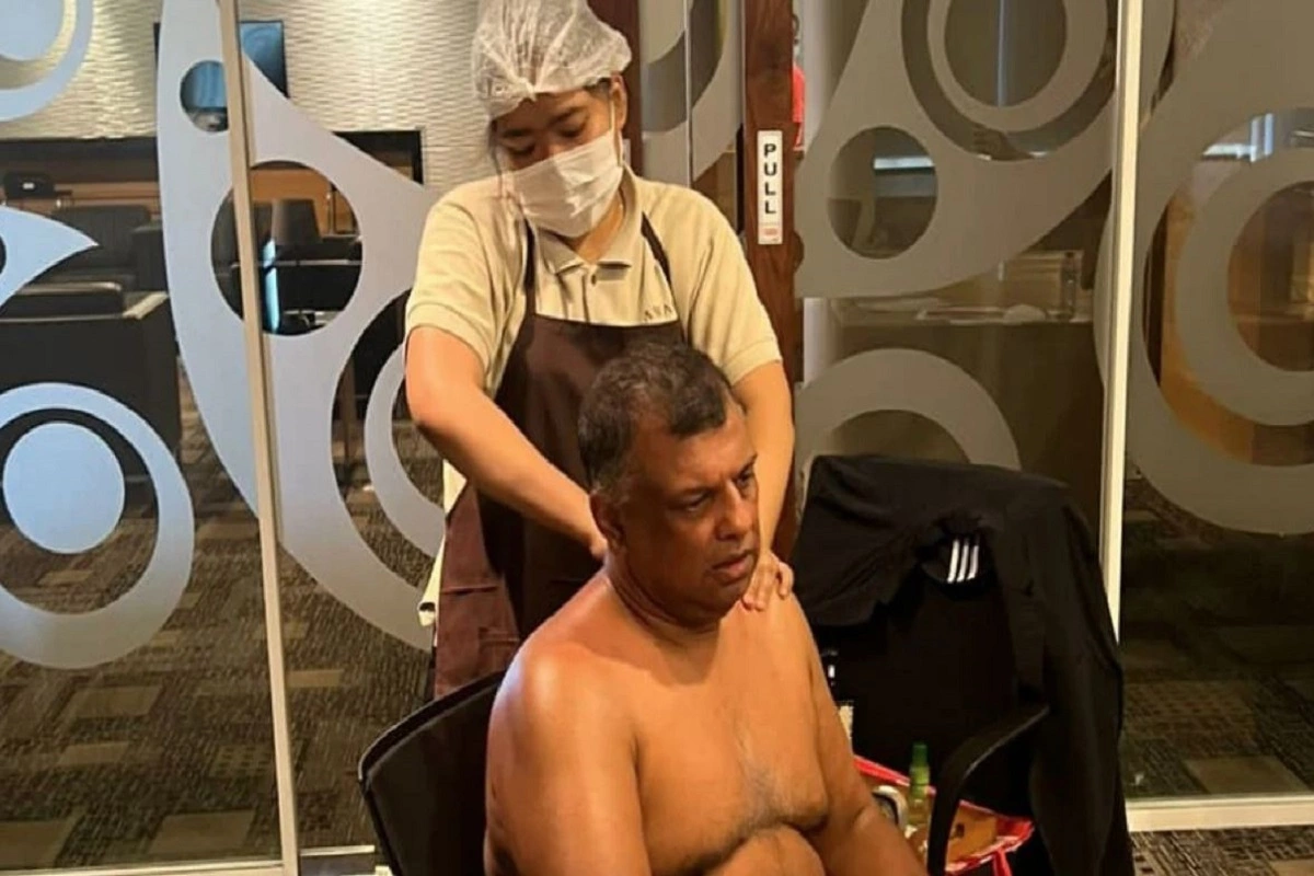 AirAsia CEO Sits Shirtless In Management Meeting While Getting A Massage, Draws Criticism