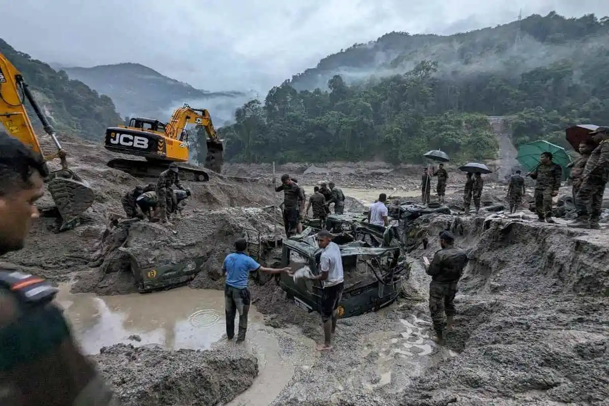 Sikkim Floods Claim 30 Lives While Rescue Team Finds 62 Missing People