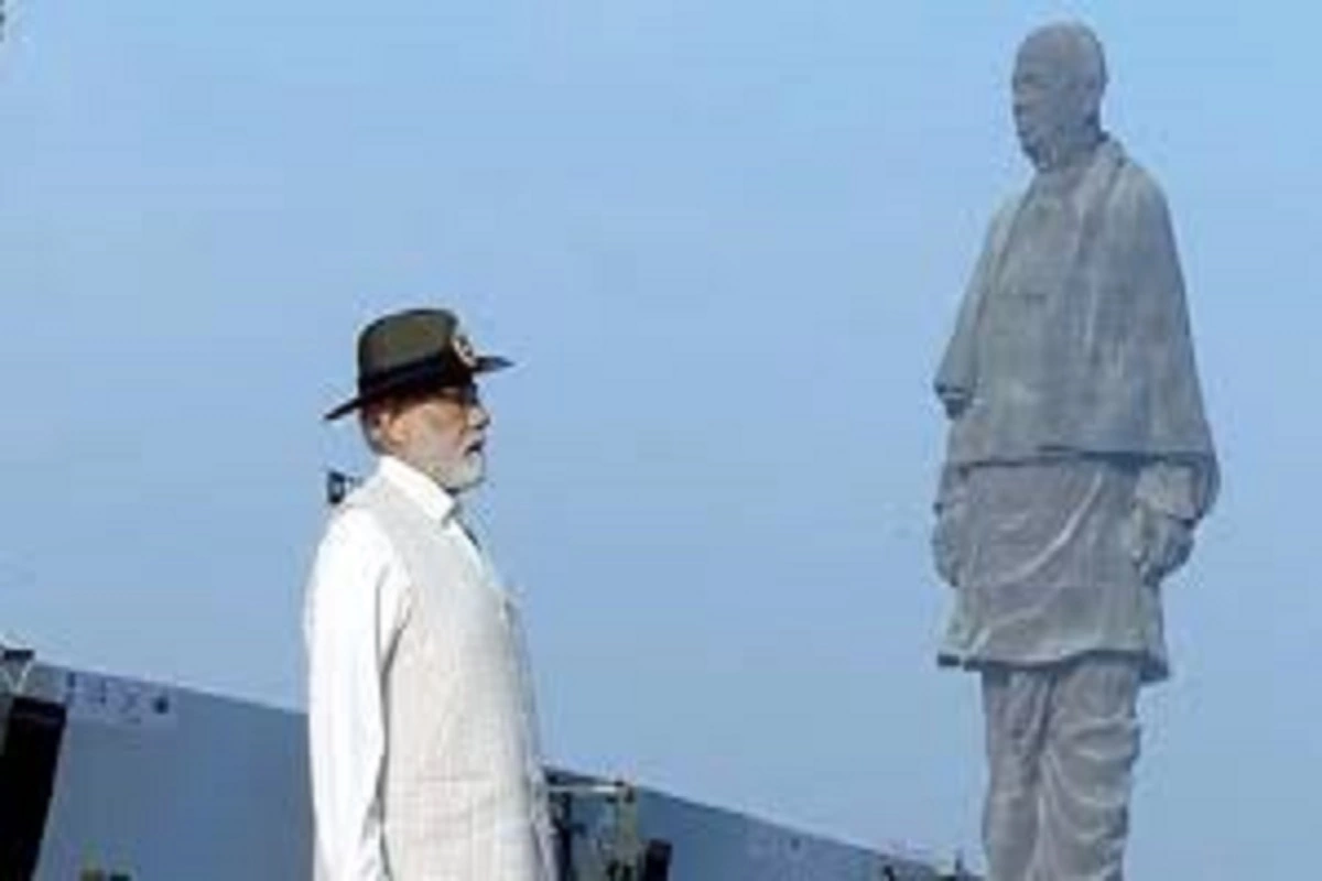 PM Modi is present at a special celebration held at the Statue of Unity's location in Kevadia, Gujarat.