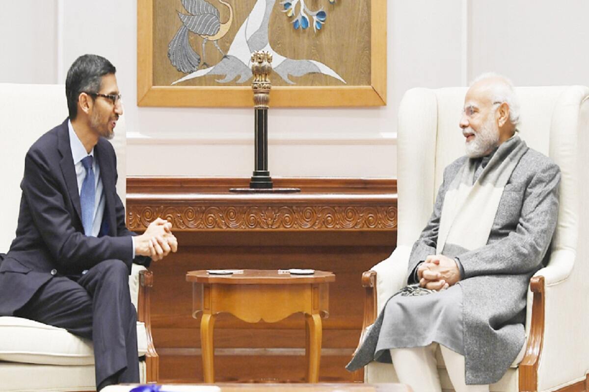Virtual Meeting: PM Modi And Google CEO Sundar Pichai Conversed On Expanding Electronics Manufacturing In India