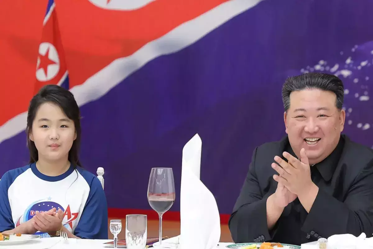 Kim Jong Un with his daughter Ju Ae