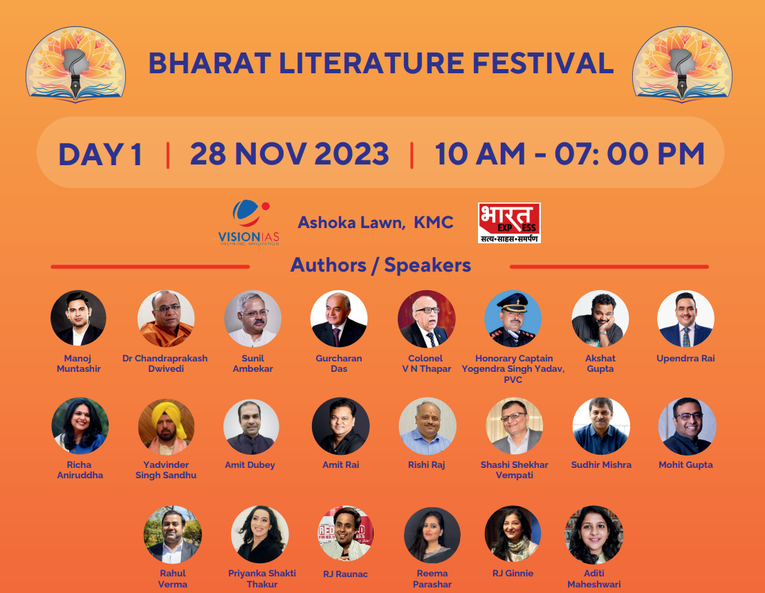 ‘Bharat Literature Festival’ to be held in Delhi on 28-29 November in media partnership with Bharat Express