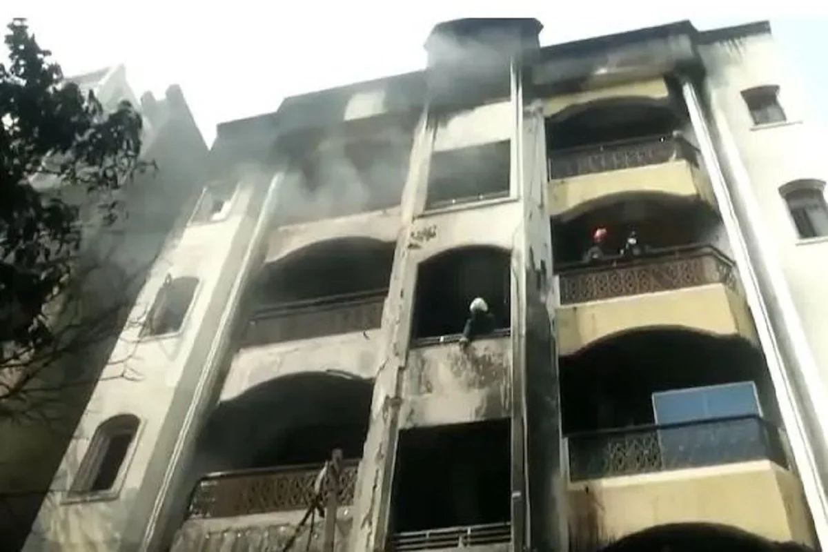 Tragedy Strikes Hyderabad as Building Fire Claims Nine Lives, Originating from Oil Drum Storage Godown