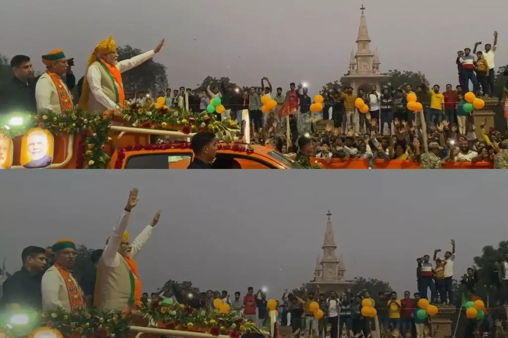 PM Modi energizes BJP campaign with vibrant roadshow in Bikaner ahead of Rajasthan Polls