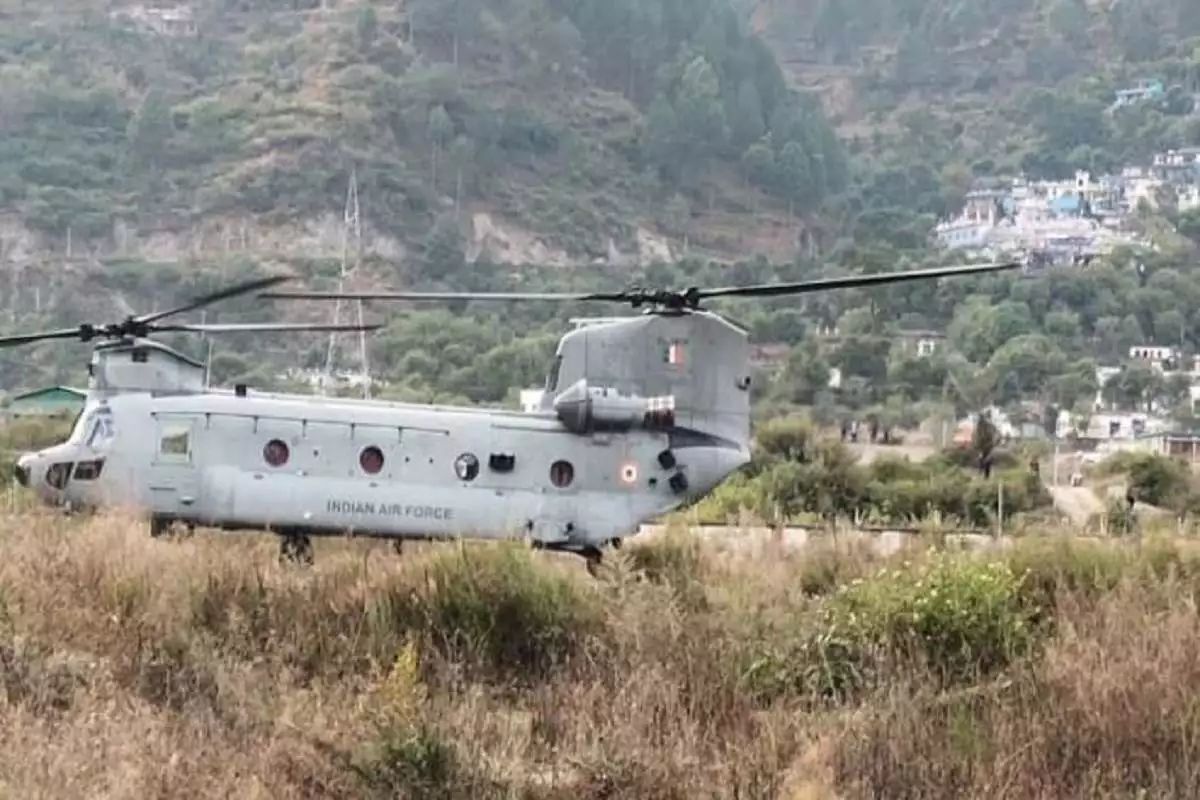 Chinook Helicopter on Standby