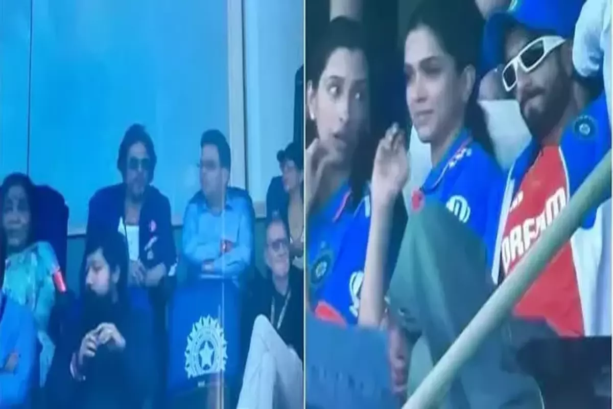 World Cup Final: Deepika Padukone and Ranveer Singh support Team India; Shah Rukh Khan is present. View images
