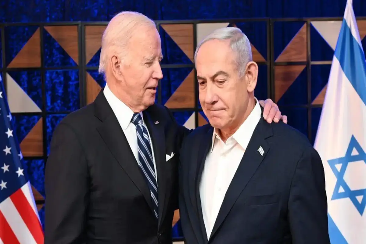 Joe Biden with Benjamin Netanyahu