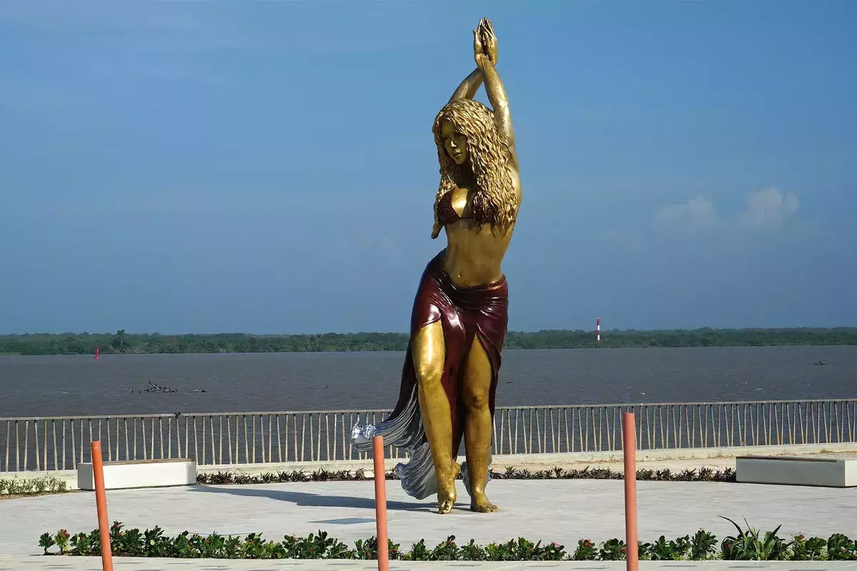Singer Shakira’s Statue In Belly-Dancing Posture Unveiled In Her Hometown