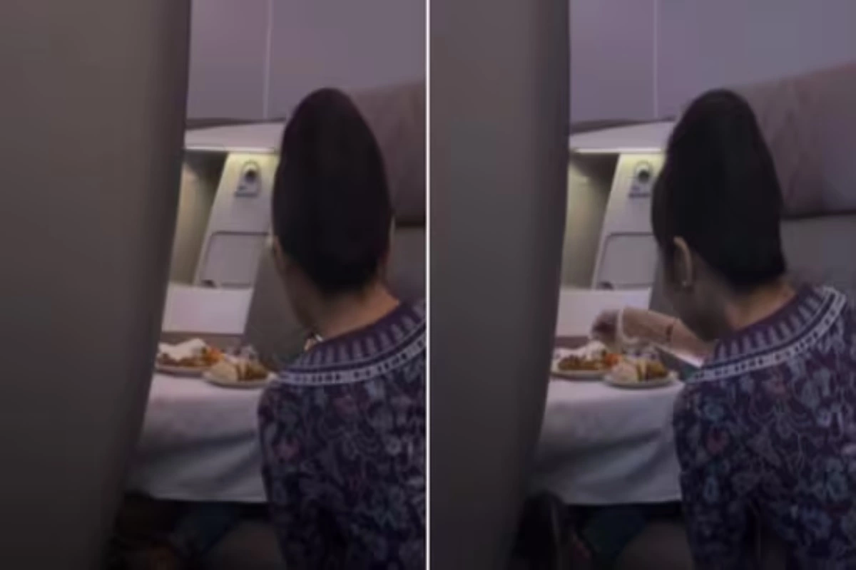 Flight attendant sparks controversy by spoon-feeding 5-year-old passenger, Igniting social media debate