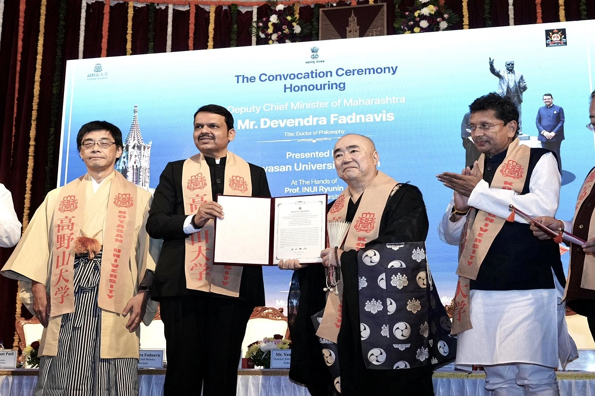 Maharashtra Deputy CM Devendra Fadnavis Awarded Honorary Doctorate by Japan’s Koyasan University