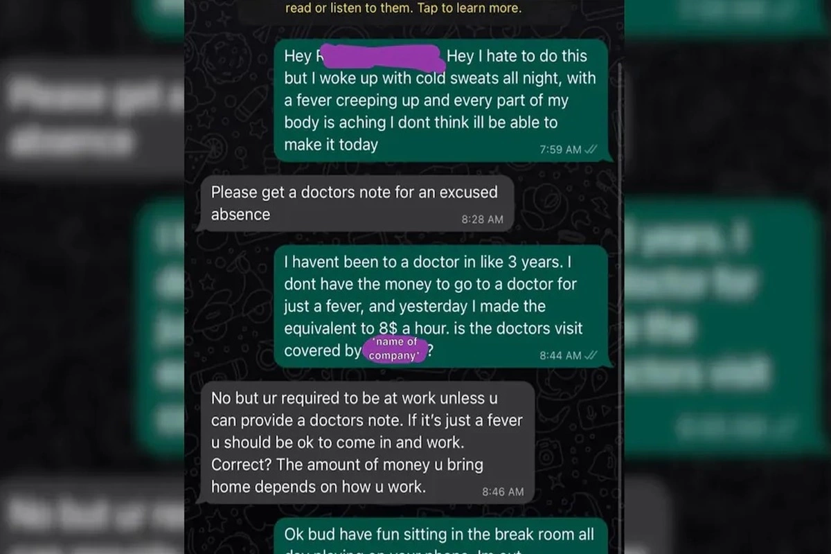 Employee Resigns Amid Boss’s Refusal of Sick Leave Without Doctor’s Note; WhatsApp Chat Goes Viral